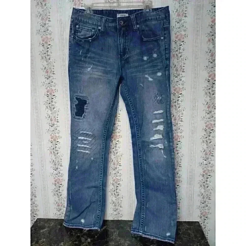 Antique River Denim & Fine Goods Mens Size 34 Distressed Jean Pants Est. 2009